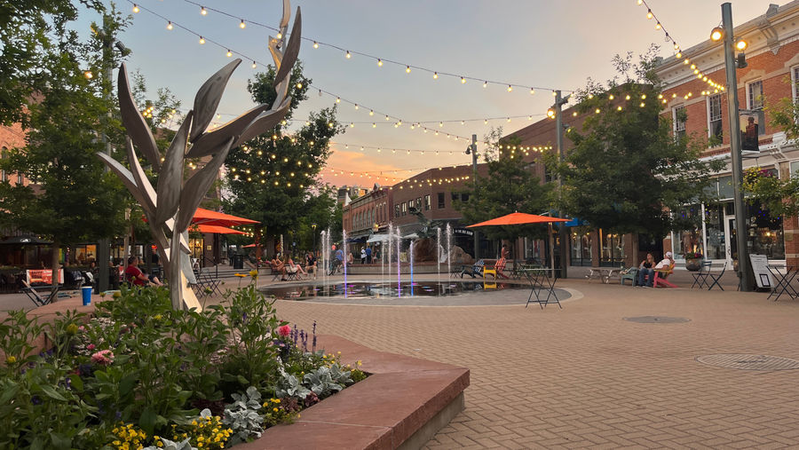 Old Town Fort Collins Colorado charming downtown district