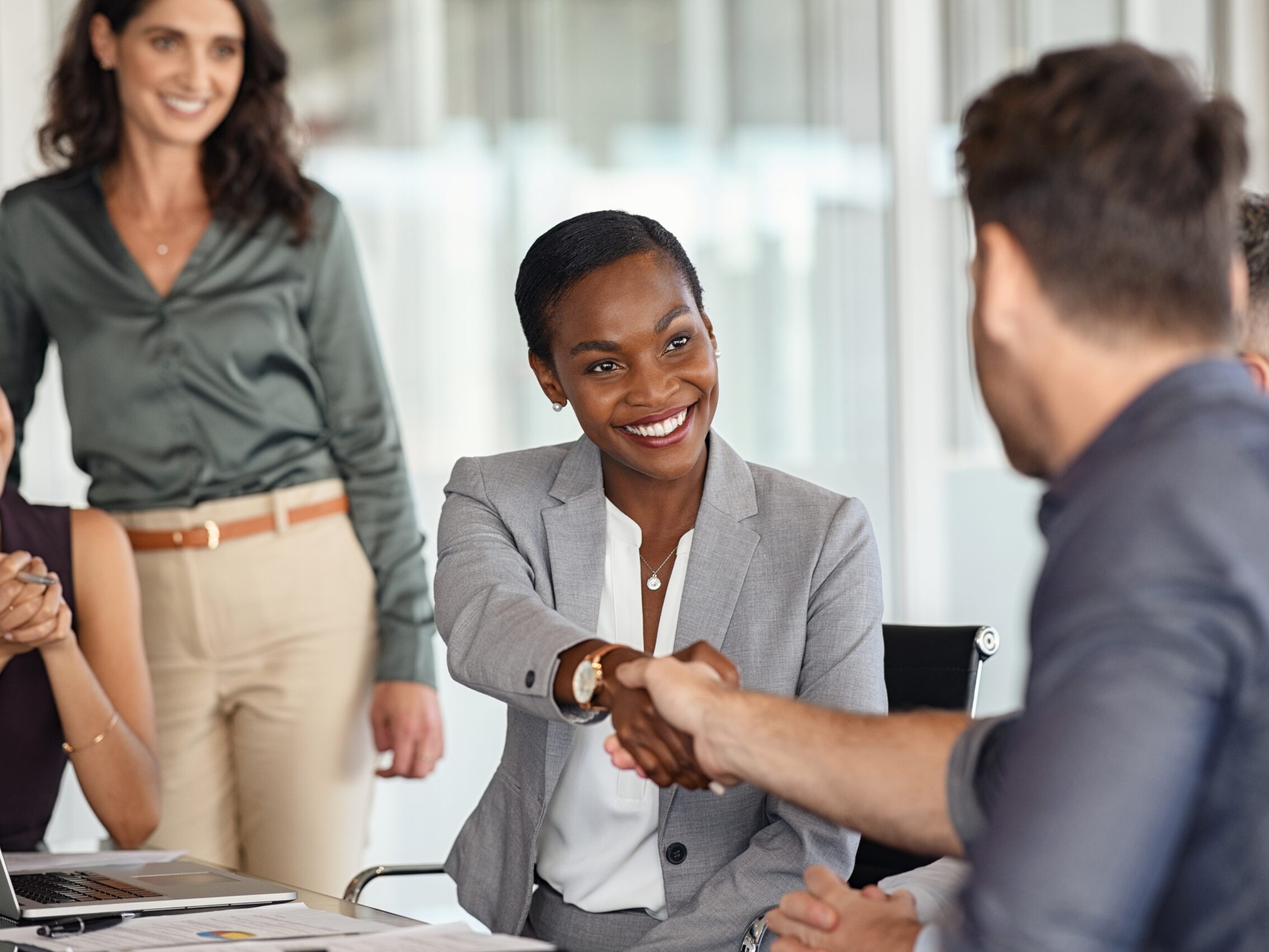 Meeting with loan officer to discuss application