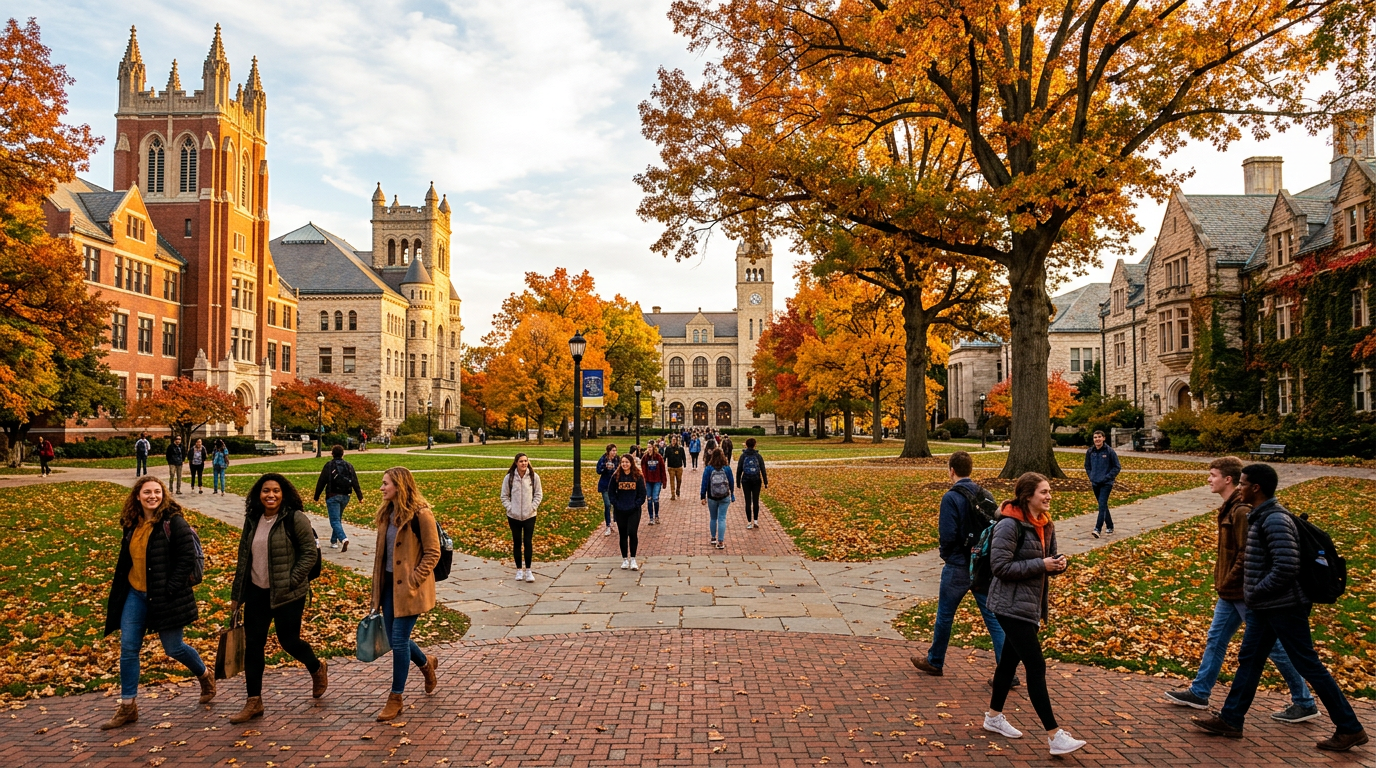 Kansas university town campus