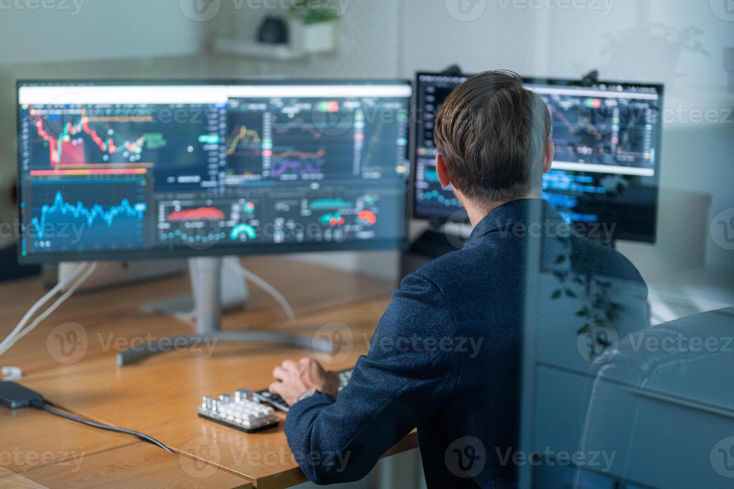 Financial analyst monitoring MBS market data