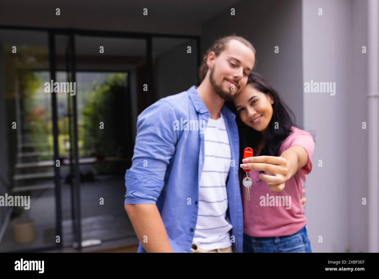 Young couple excited about their FHA loan approval