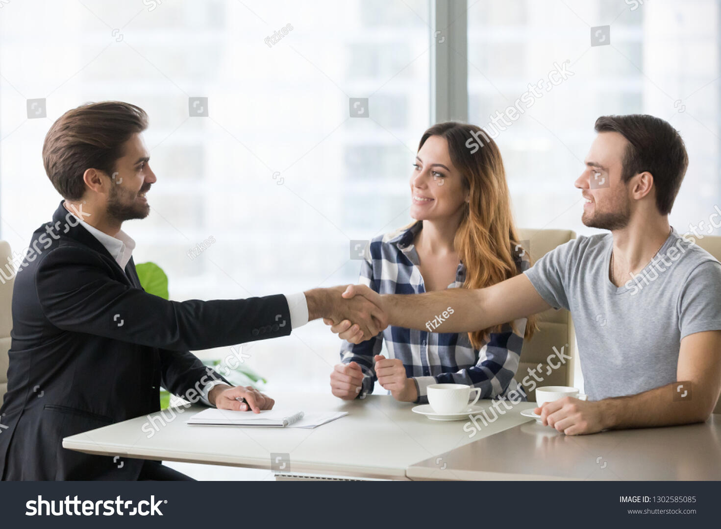 Mortgage advisor helping clients
