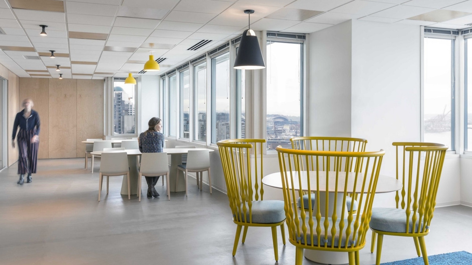 Seattle tech professional working from modern office
